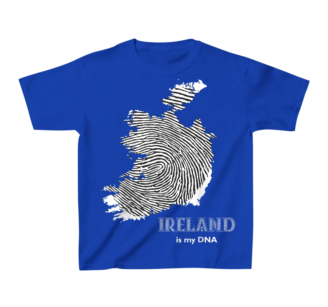 Ireland Is My DNA - Irish Fingerprint Design Map T-Shirt, Kid T-Shirt and Women T-Shirt