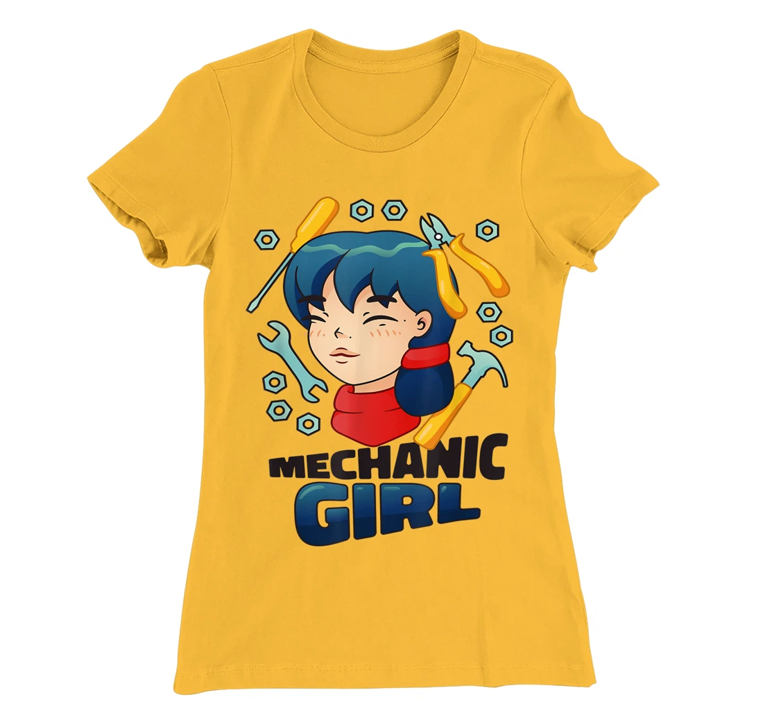 Mechanic Girl Japanese Female Repair Funny T-Shirt, Women T-Shirt