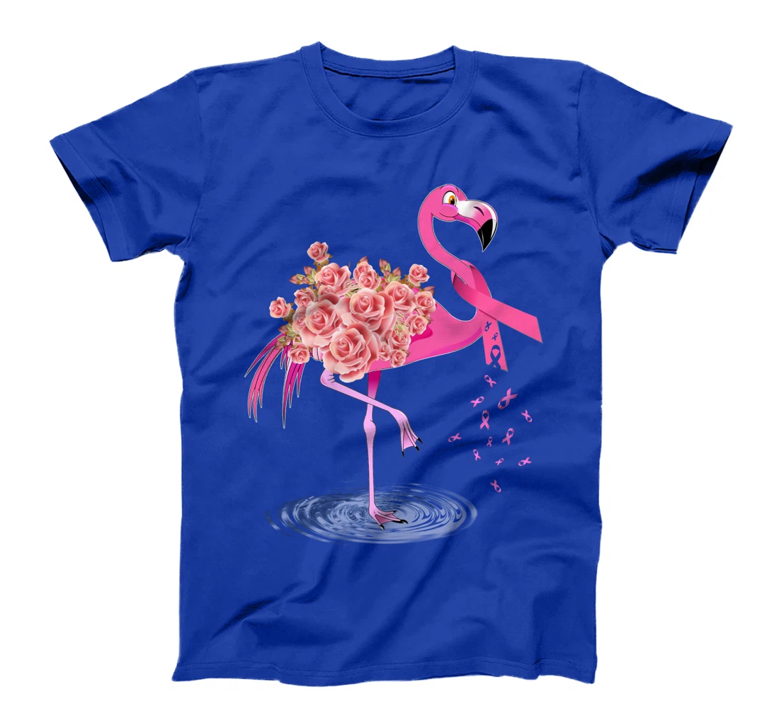 Cute Flamingo Pink Ribbon Breast Cancer Awareness T-Shirt