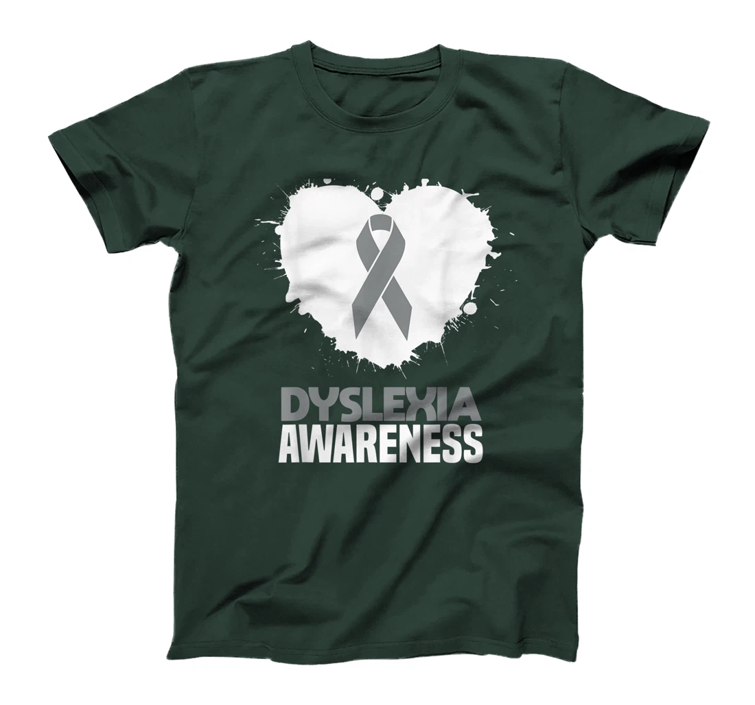 Silver Ribbon Dyslexia Awareness Month Support Dyslexic T-Shirt, Kid T-Shirt and Women T-Shirt
