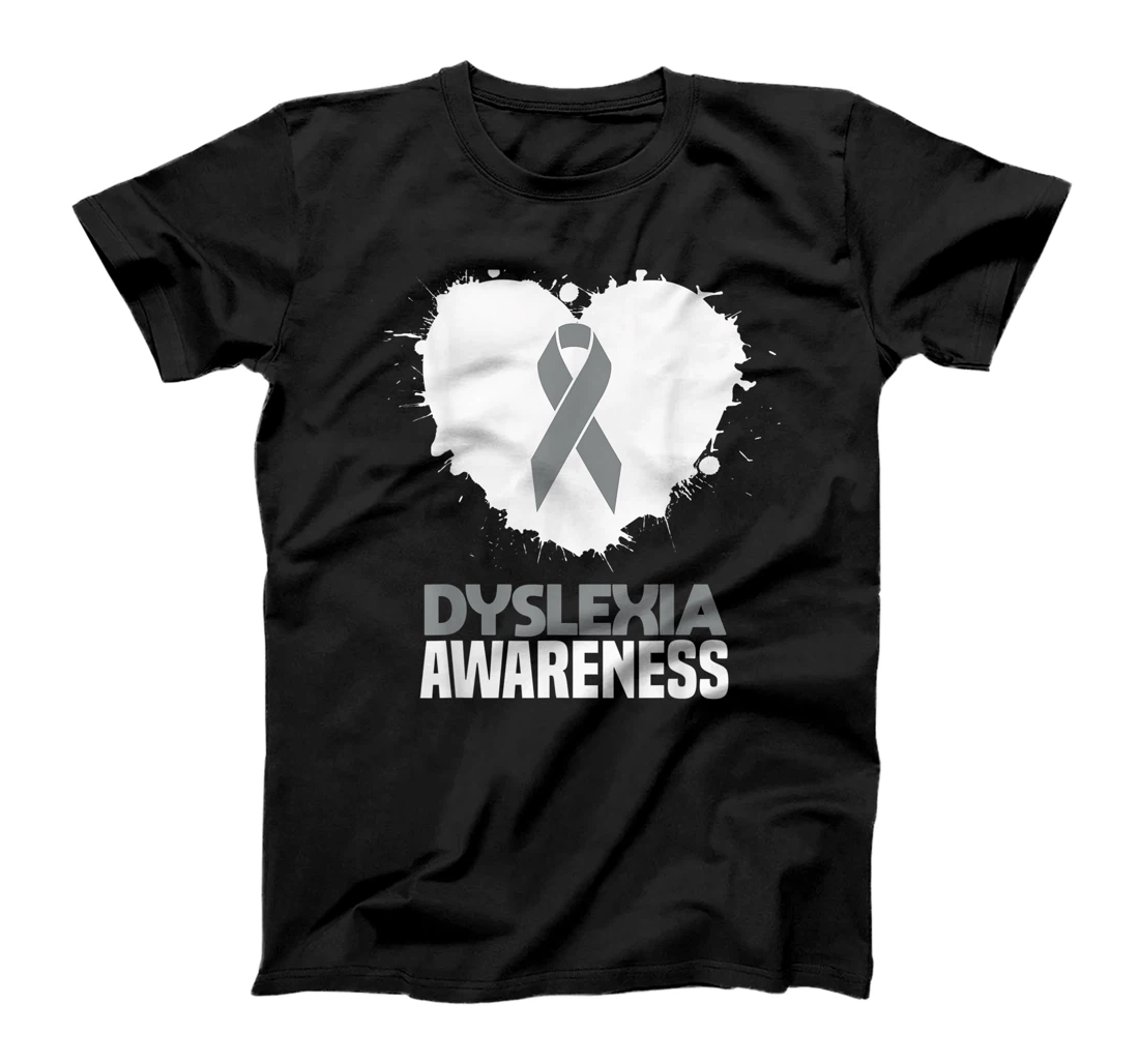 Silver Ribbon Dyslexia Awareness Month Support Dyslexic T-Shirt, Kid T-Shirt and Women T-Shirt