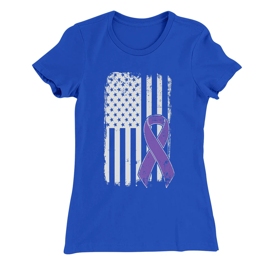 Testicular Cancer Awareness - Vintage USA American Flag T-Shirt, Kid T-Shirt and Women T-Shirt