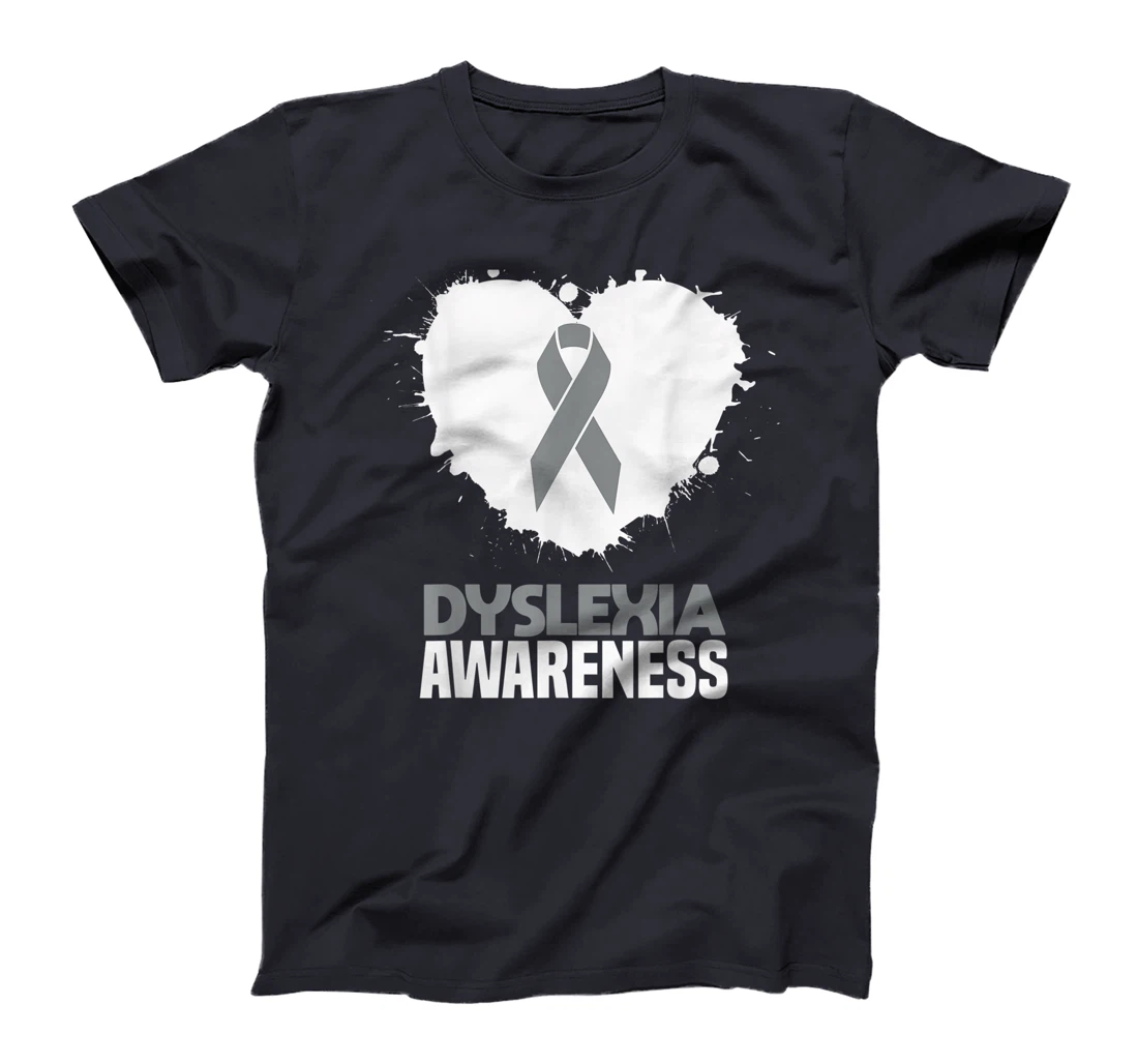 Silver Ribbon Dyslexia Awareness Month Support Dyslexic T-Shirt, Kid T-Shirt and Women T-Shirt