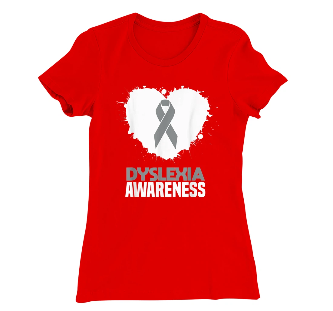 Silver Ribbon Dyslexia Awareness Month Support Dyslexic T-Shirt, Kid T-Shirt and Women T-Shirt