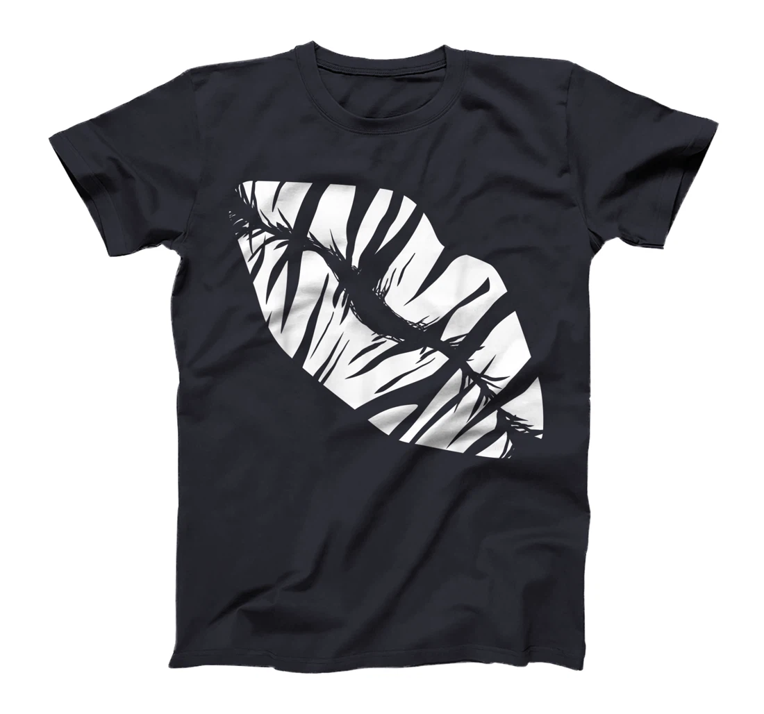Funny Zebra Print Lips Love Kiss Safari Women Zoo Lover T-Shirt, Women T-Shirt