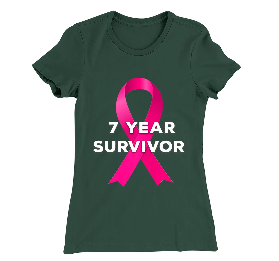 7 Years Breast Cancer Free Survivor T-Shirt, Women T-Shirt