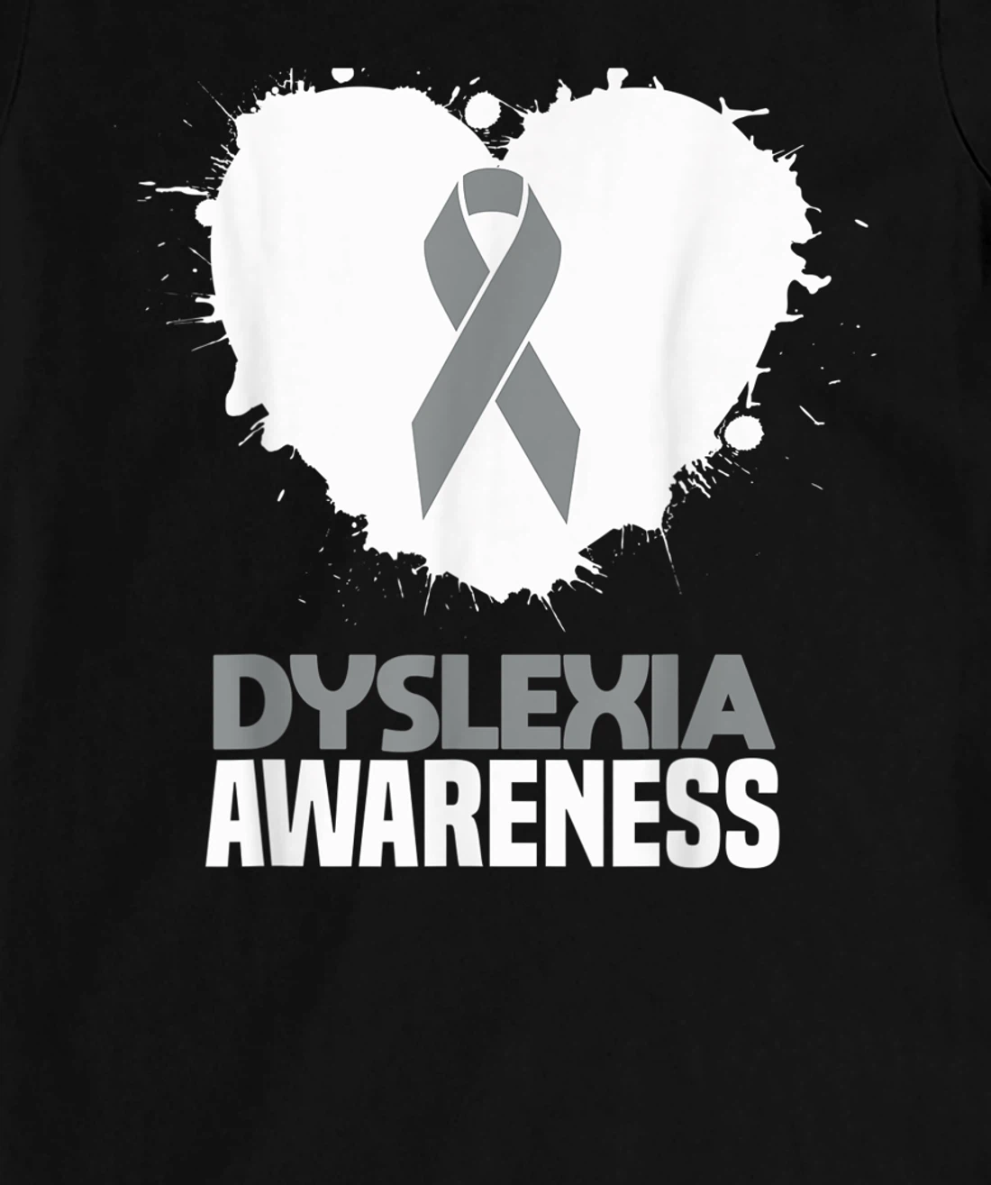 Silver Ribbon Dyslexia Awareness Month Support Dyslexic T-Shirt, Kid T-Shirt and Women T-Shirt