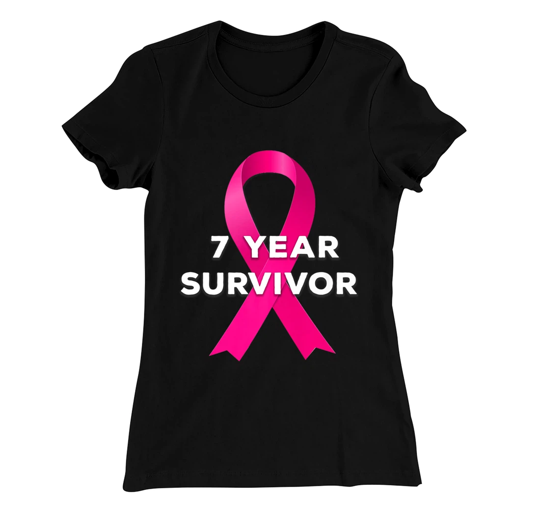 7 Years Breast Cancer Free Survivor T-Shirt, Women T-Shirt