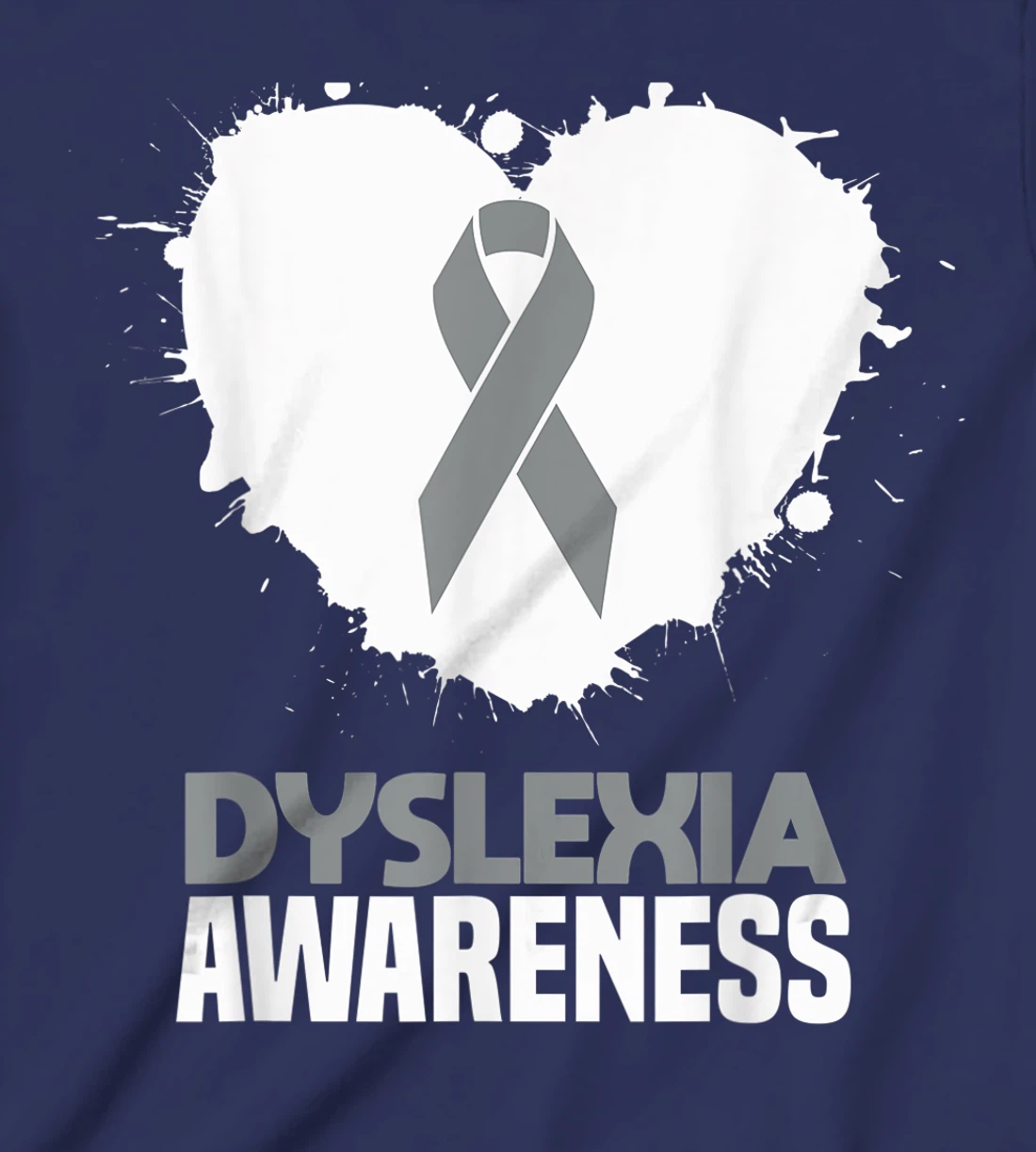 Silver Ribbon Dyslexia Awareness Month Support Dyslexic T-Shirt, Kid T-Shirt and Women T-Shirt