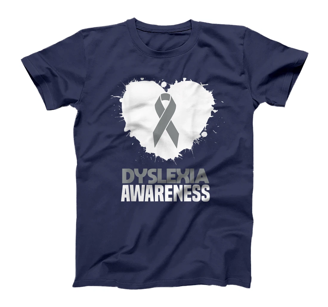 Silver Ribbon Dyslexia Awareness Month Support Dyslexic T-Shirt, Kid T-Shirt and Women T-Shirt