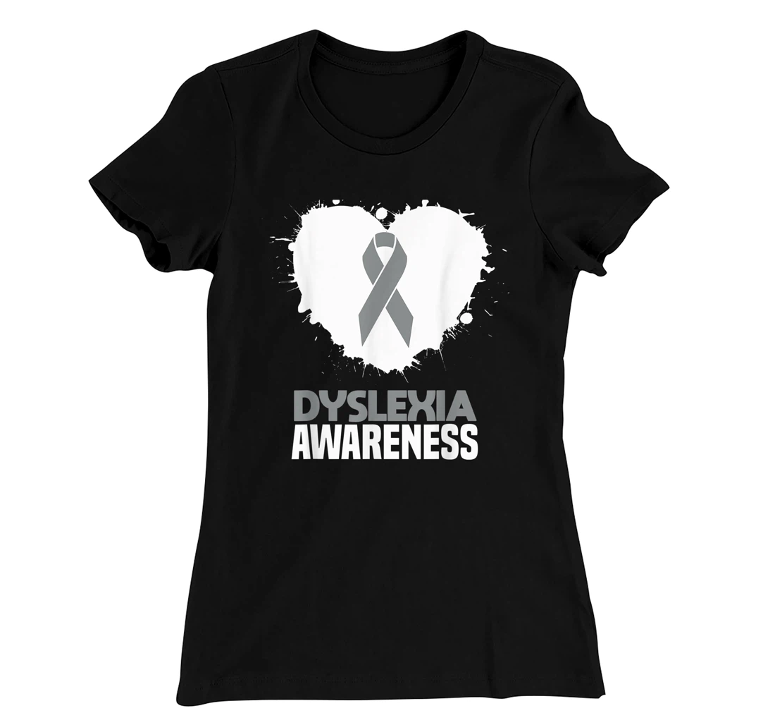 Silver Ribbon Dyslexia Awareness Month Support Dyslexic T-Shirt, Kid T-Shirt and Women T-Shirt