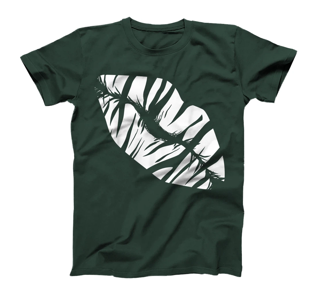 Funny Zebra Print Lips Love Kiss Safari Women Zoo Lover T-Shirt, Women T-Shirt
