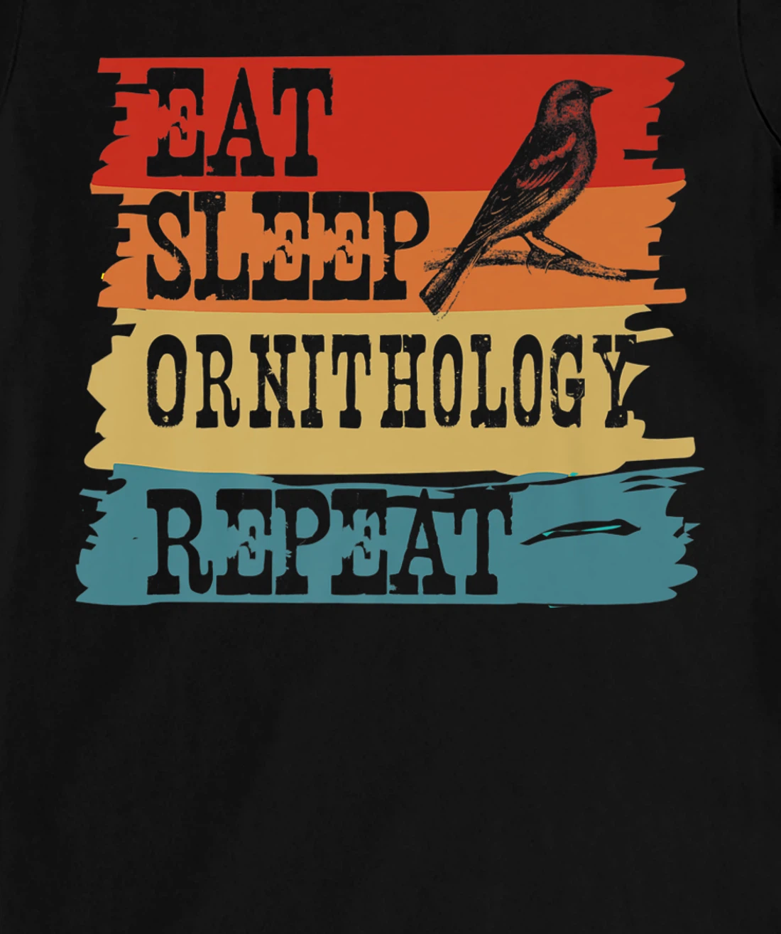 Eat Sleep Ornithology Repeat Retro Vintage Bird Watching T-Shirt, Women T-Shirt