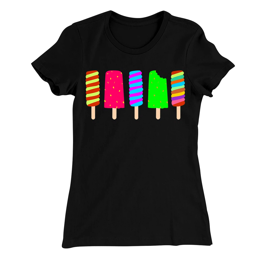 Ice Cream Summer Popsicle Fun Summertime Vacation T-Shirt, Women T-Shirt