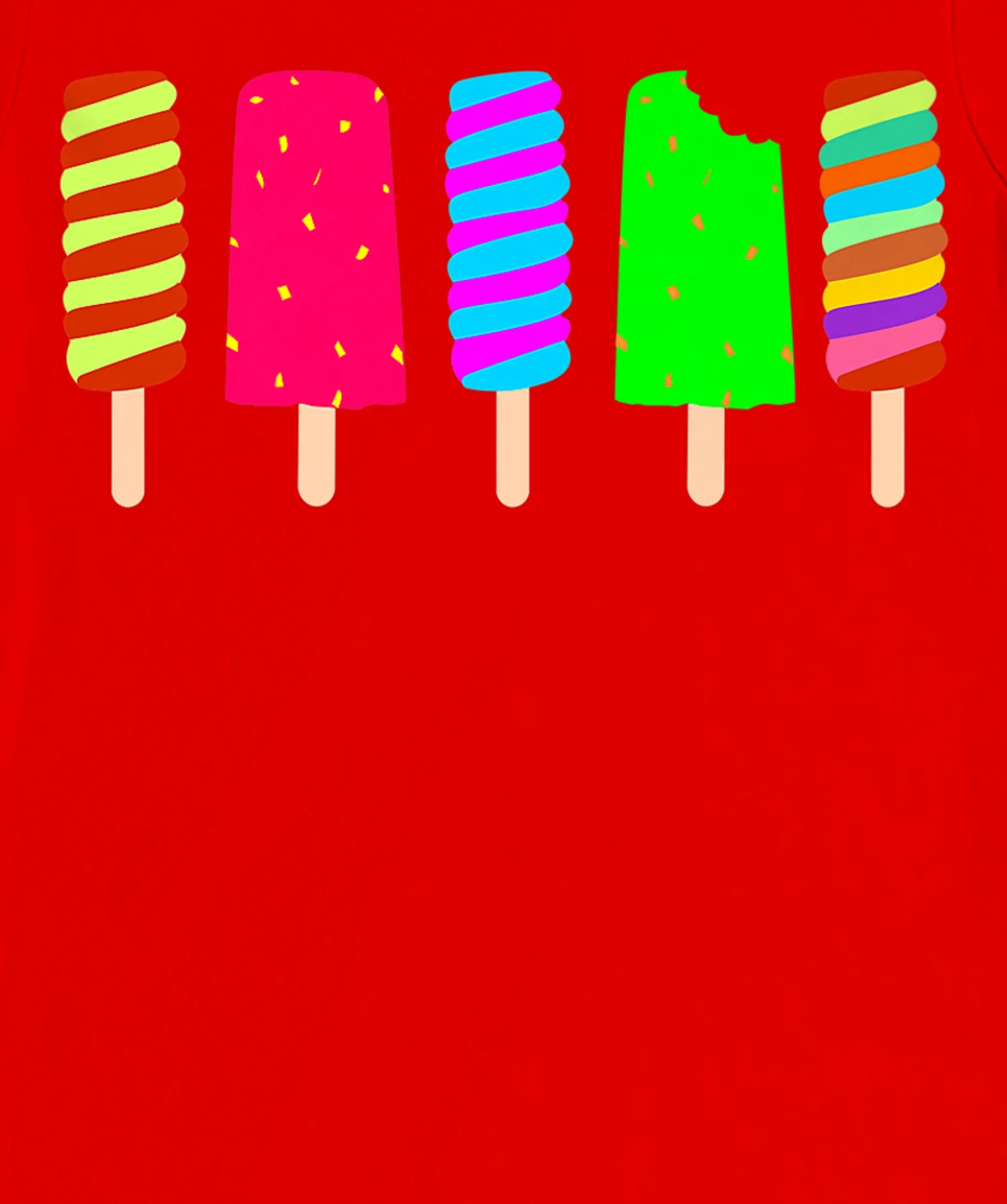 Ice Cream Summer Popsicle Fun Summertime Vacation T-Shirt, Women T-Shirt