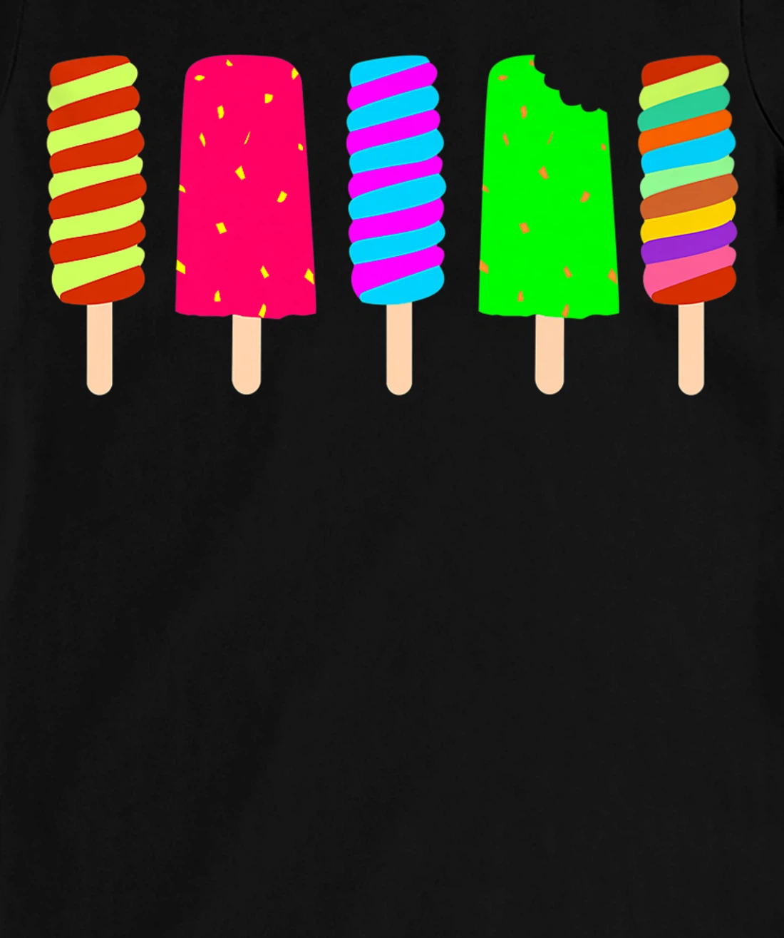 Ice Cream Summer Popsicle Fun Summertime Vacation T-Shirt, Women T-Shirt