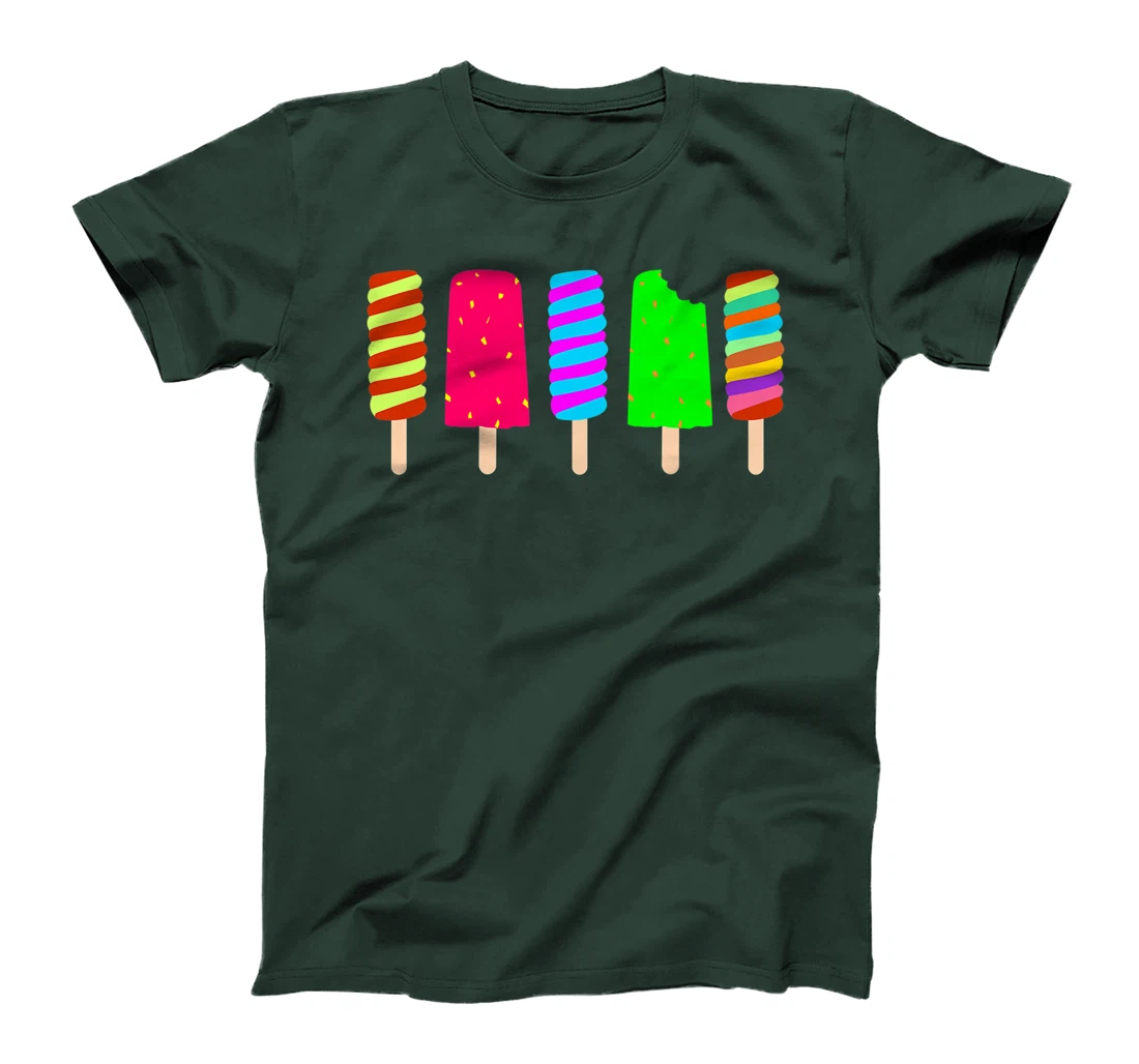 Ice Cream Summer Popsicle Fun Summertime Vacation T-Shirt, Women T-Shirt