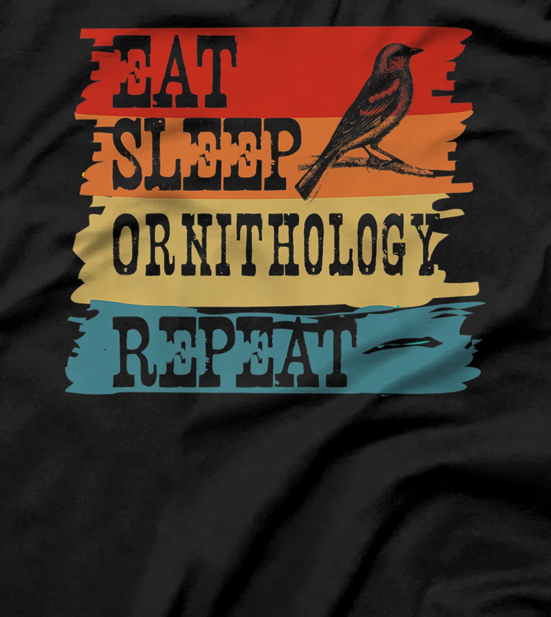 Eat Sleep Ornithology Repeat Retro Vintage Bird Watching T-Shirt, Women T-Shirt