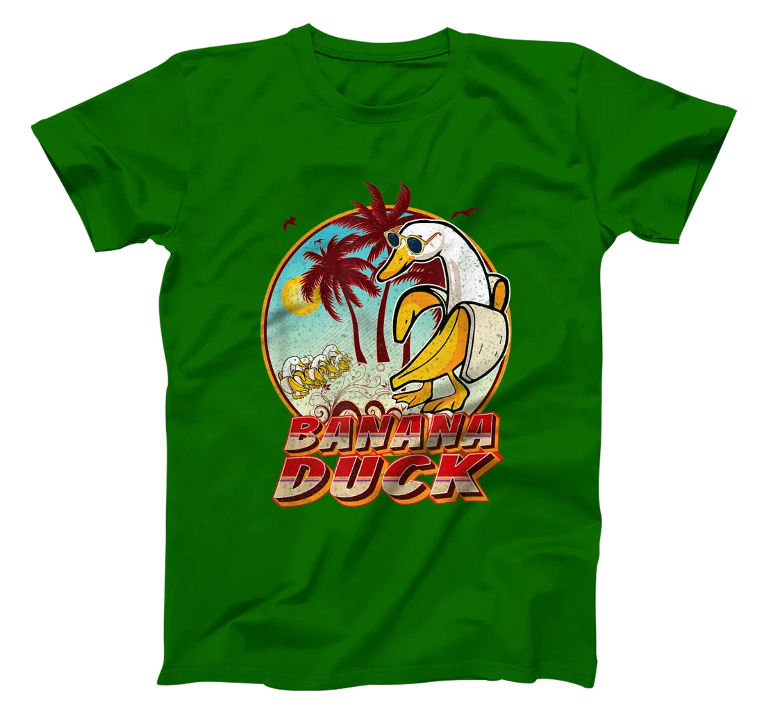 Womens FUNNY BANANA DUCK AT THE BEACH - SUMMER BEACH LOVERS T-Shirt, Kid T-Shirt and Women T-Shirt