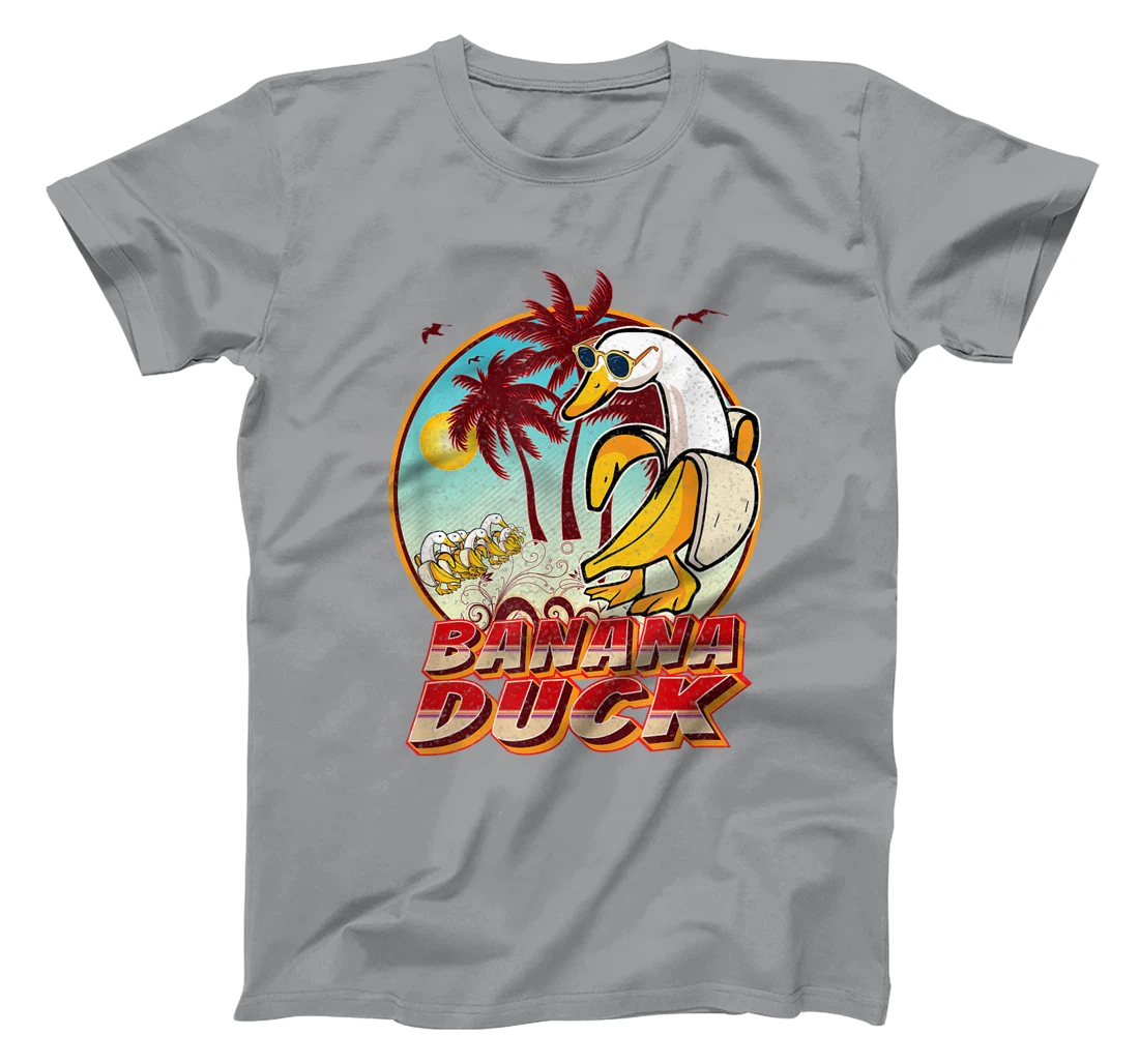 Womens FUNNY BANANA DUCK AT THE BEACH - SUMMER BEACH LOVERS T-Shirt, Kid T-Shirt and Women T-Shirt