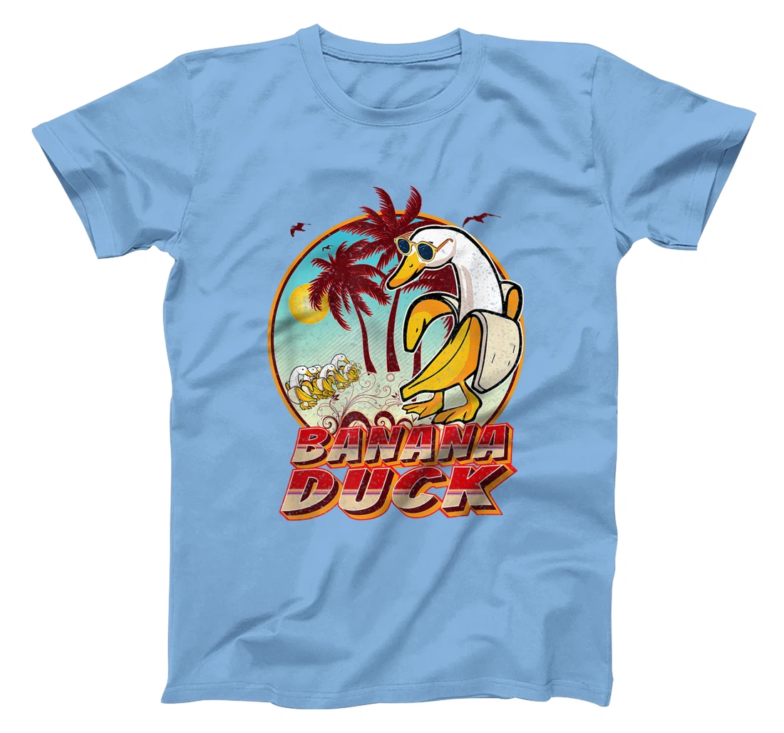 Womens FUNNY BANANA DUCK AT THE BEACH - SUMMER BEACH LOVERS T-Shirt, Kid T-Shirt and Women T-Shirt