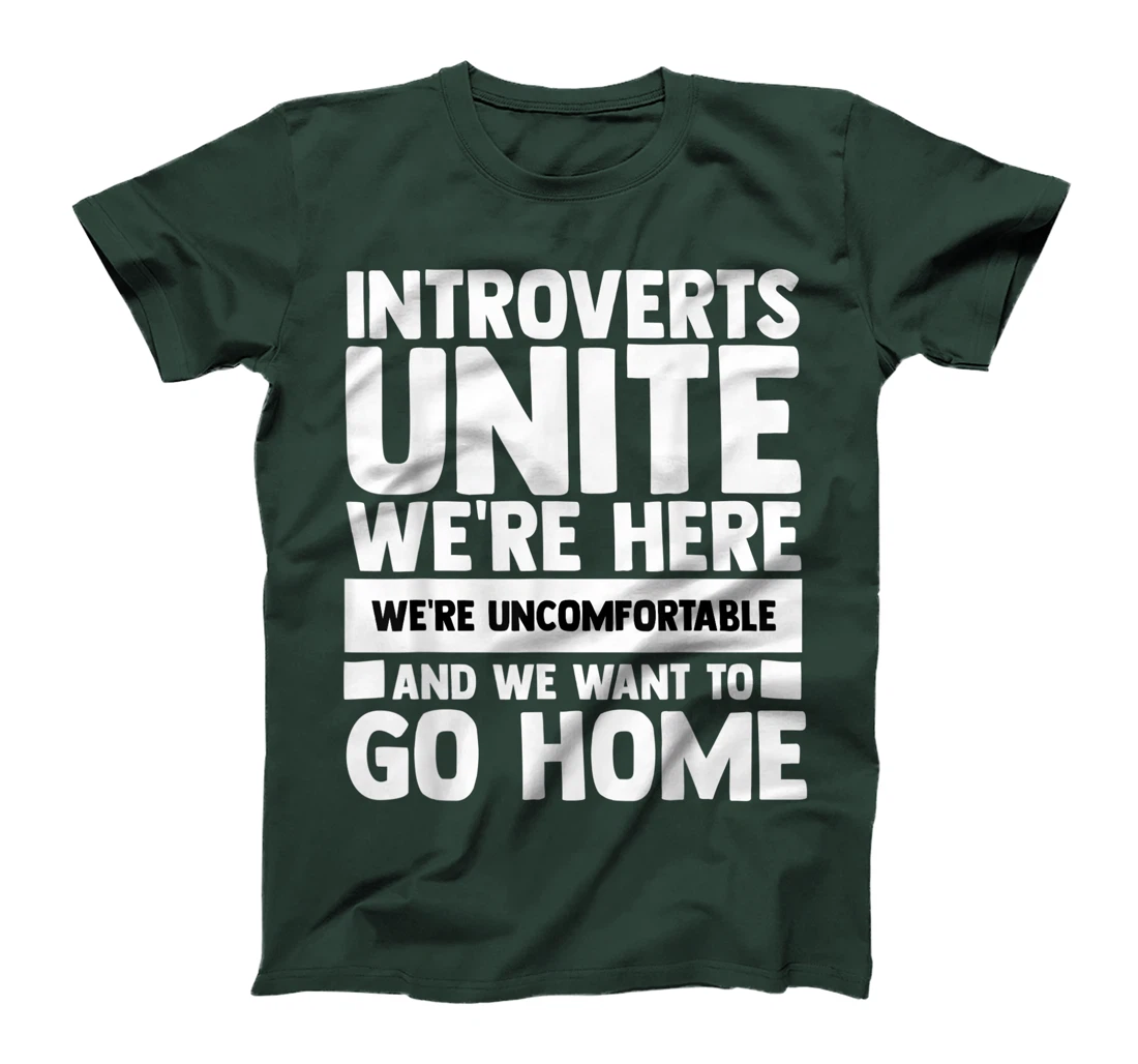 Introverts Unite We're Here Shy Introversion Personality T-Shirt, Women T-Shirt