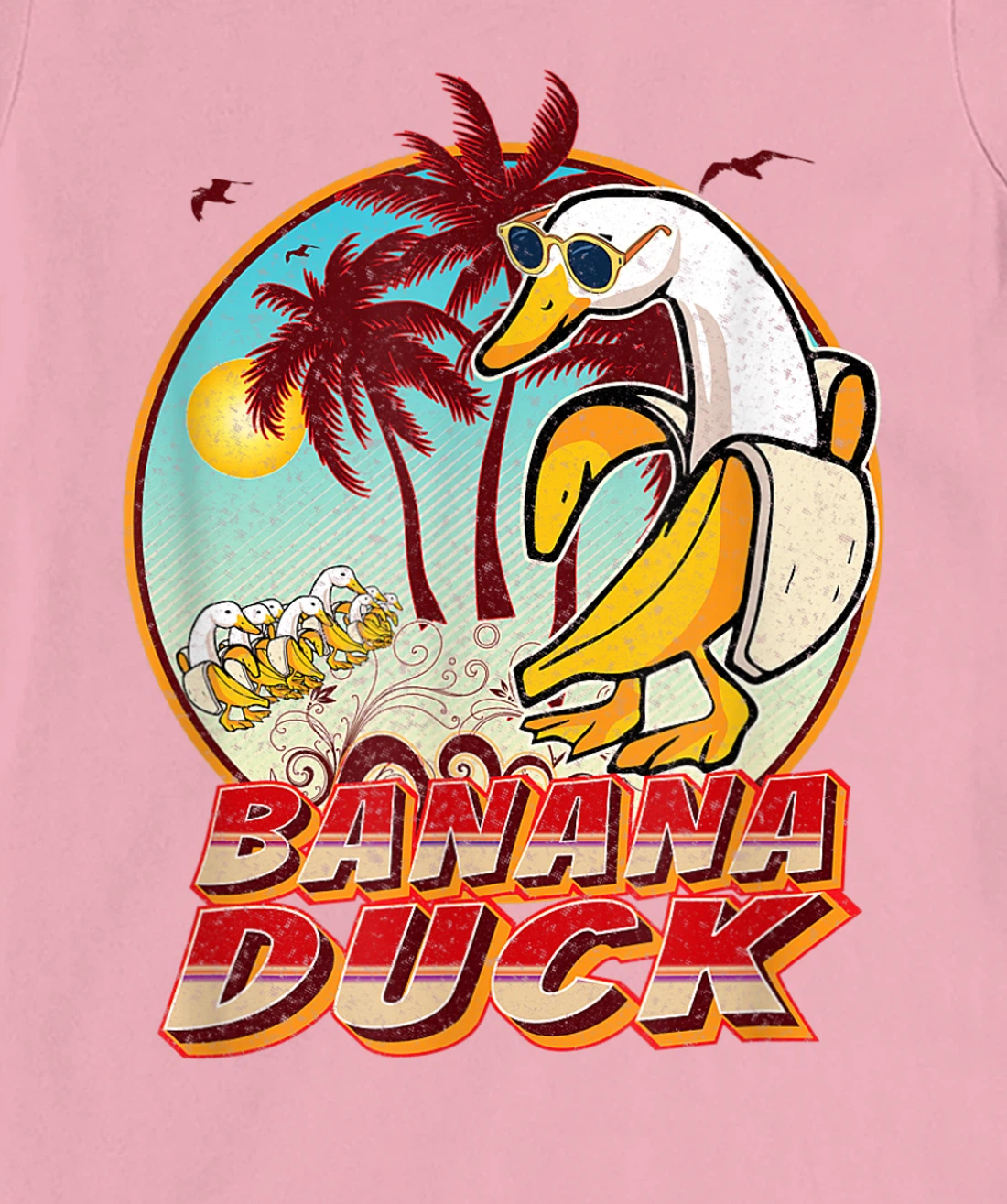 Womens FUNNY BANANA DUCK AT THE BEACH - SUMMER BEACH LOVERS T-Shirt, Kid T-Shirt and Women T-Shirt