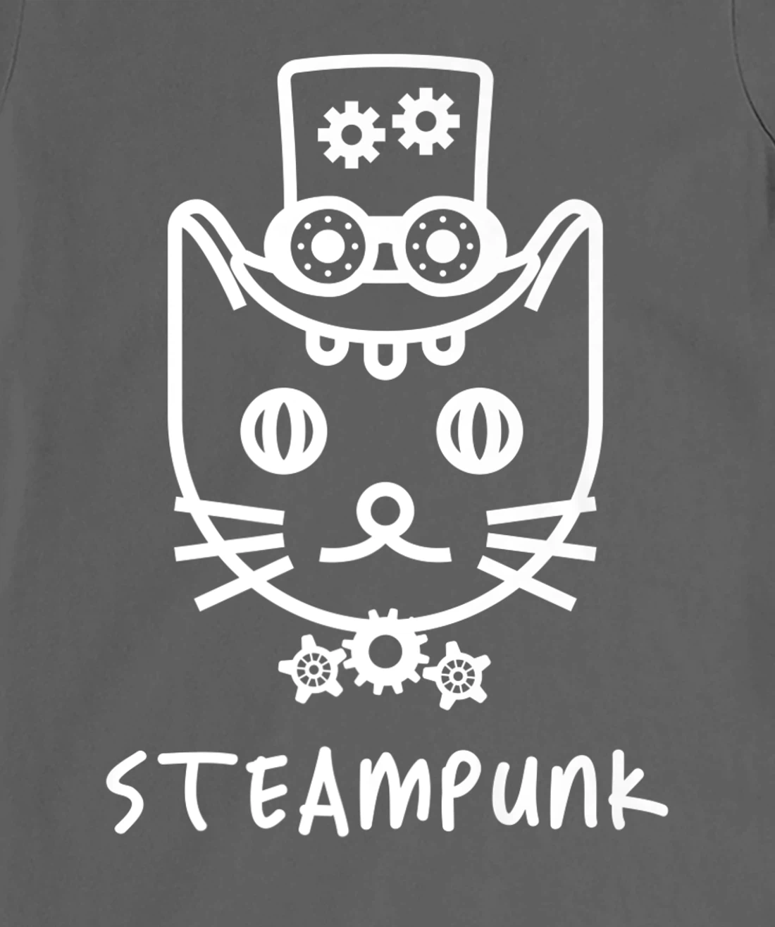 Steampunk Mechanical Cat Kitten Clockwork Fantasy Fiction T-Shirt, Women T-Shirt