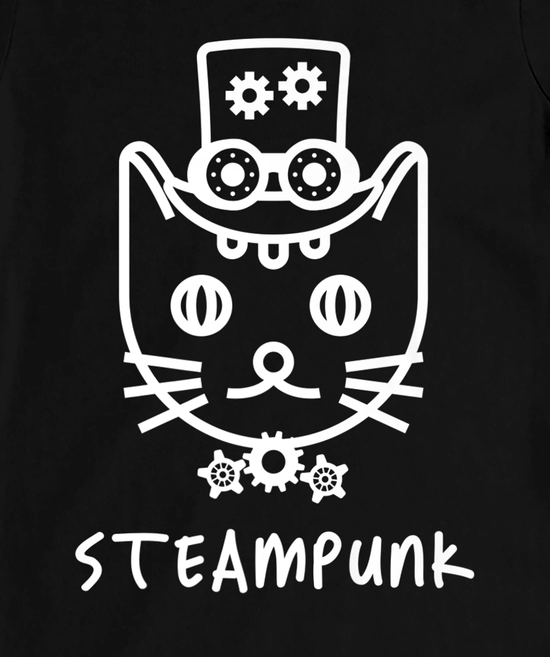 Steampunk Mechanical Cat Kitten Clockwork Fantasy Fiction T-Shirt, Women T-Shirt