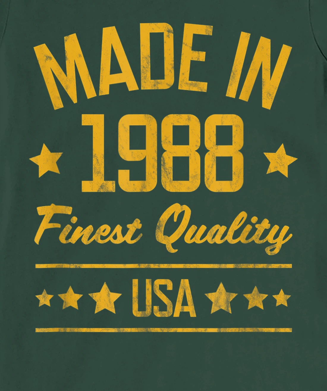 Made in 1988 Finest USA Yellow Gold Print T-Shirt, Women T-Shirt