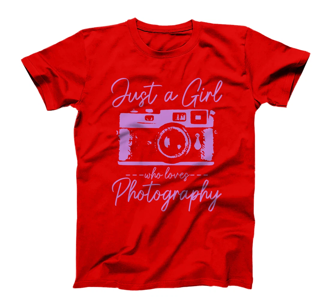 Just A Girl Who Loves Photography Camera Funny Photographer T-Shirt