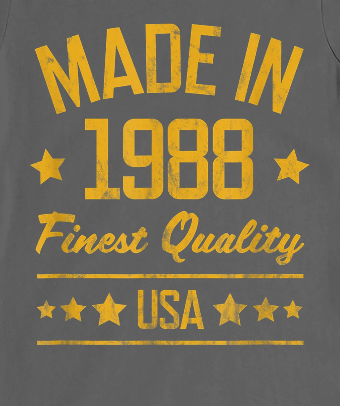 Made in 1988 Finest USA Yellow Gold Print T-Shirt, Women T-Shirt
