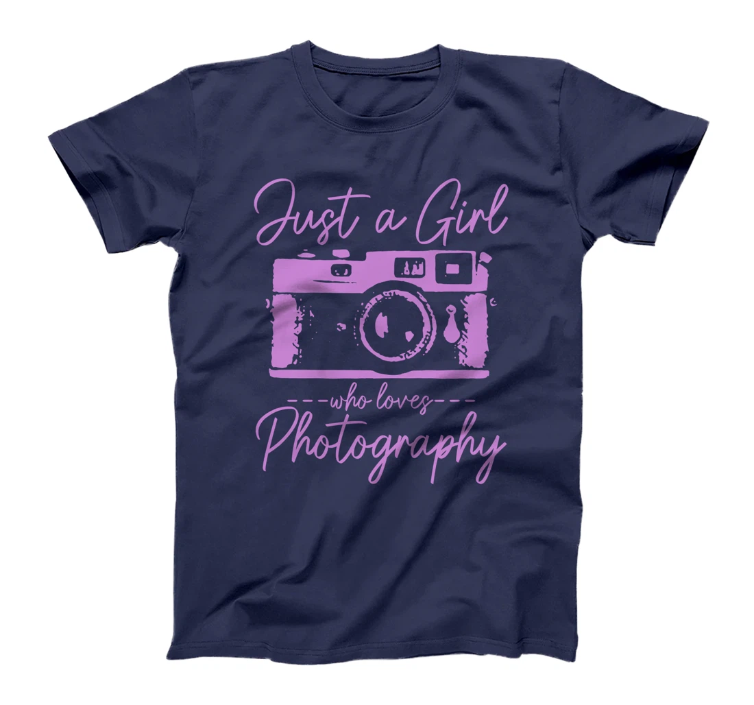 Just A Girl Who Loves Photography Camera Funny Photographer T-Shirt