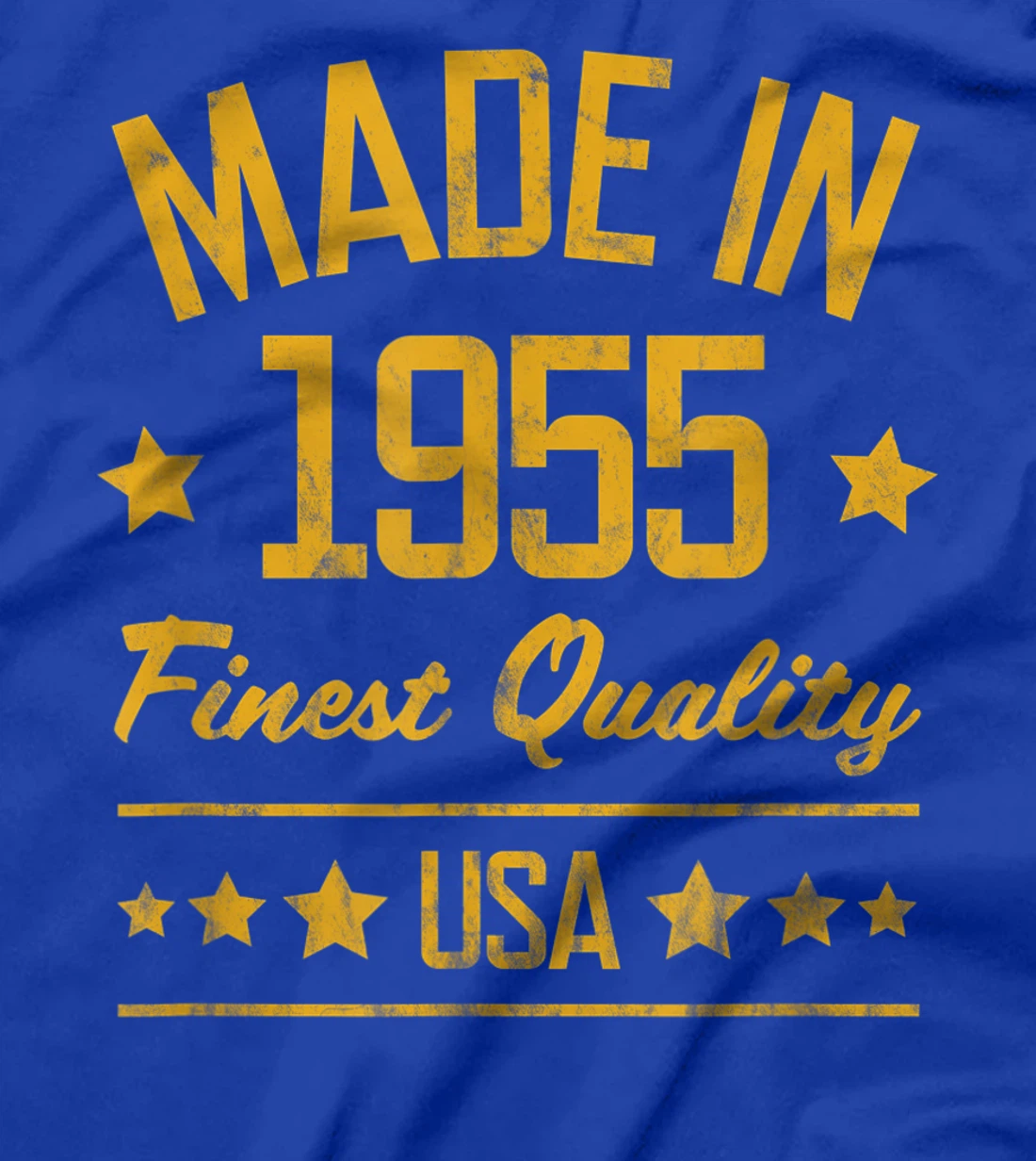Made in 1955 Finest USA Yellow Gold Print T-Shirt, Women T-Shirt
