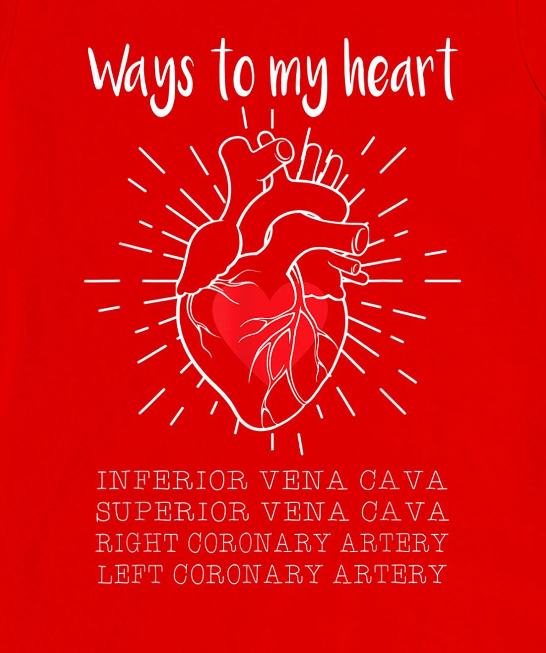 Ways To My Heart Inferior Vena Cava For Cardiologist Surgeon T-Shirt, Women T-Shirt