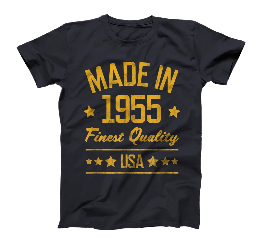 Made in 1955 Finest USA Yellow Gold Print T-Shirt, Women T-Shirt