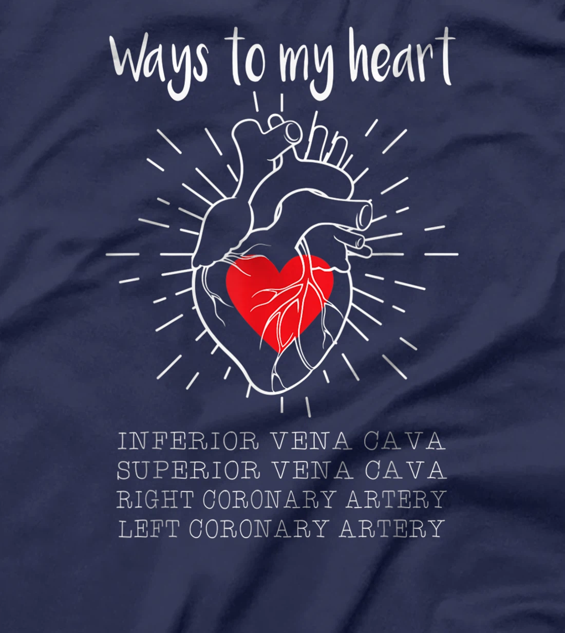 Ways To My Heart Inferior Vena Cava For Cardiologist Surgeon T-Shirt, Women T-Shirt