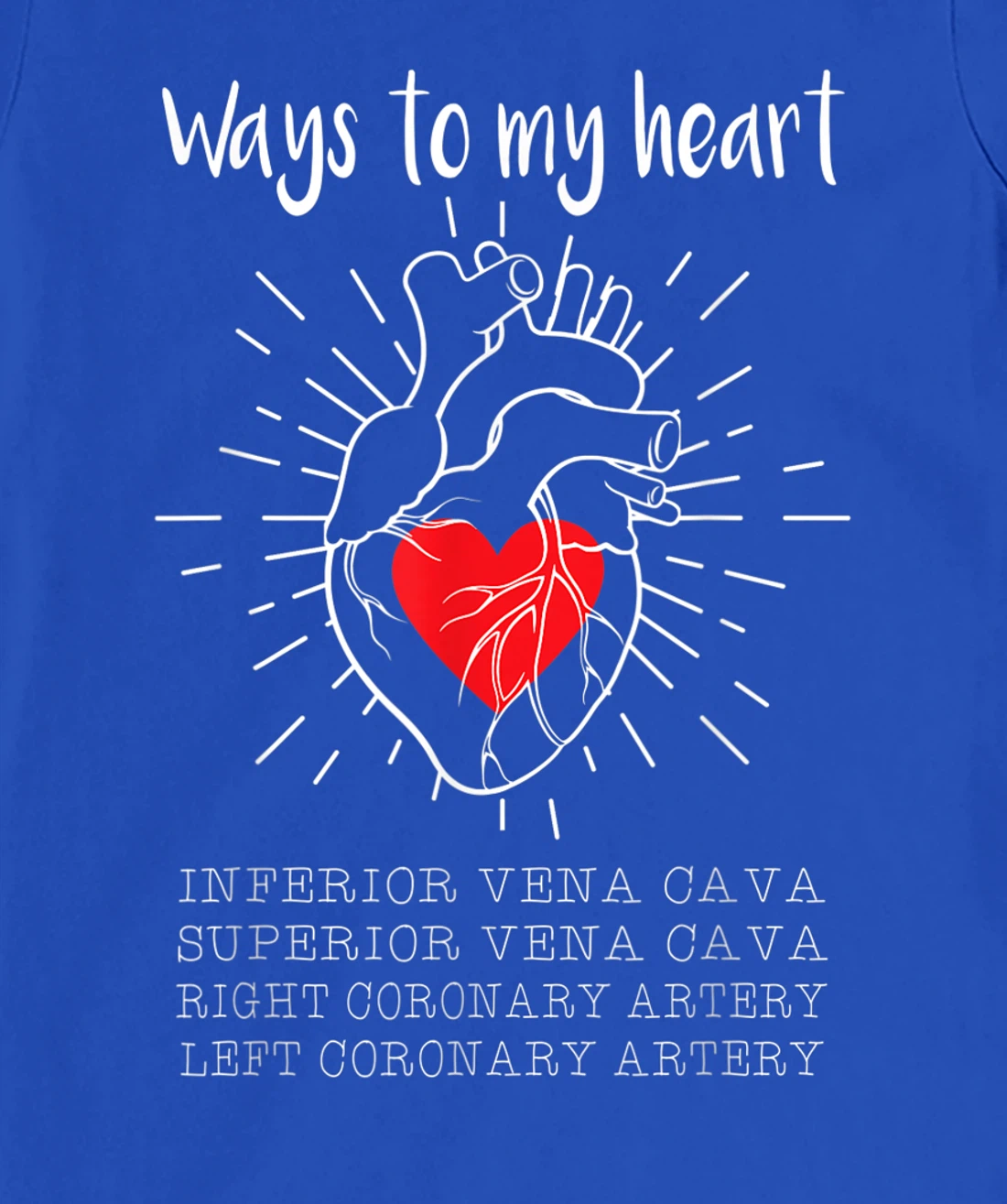 Ways To My Heart Inferior Vena Cava For Cardiologist Surgeon T-Shirt, Women T-Shirt