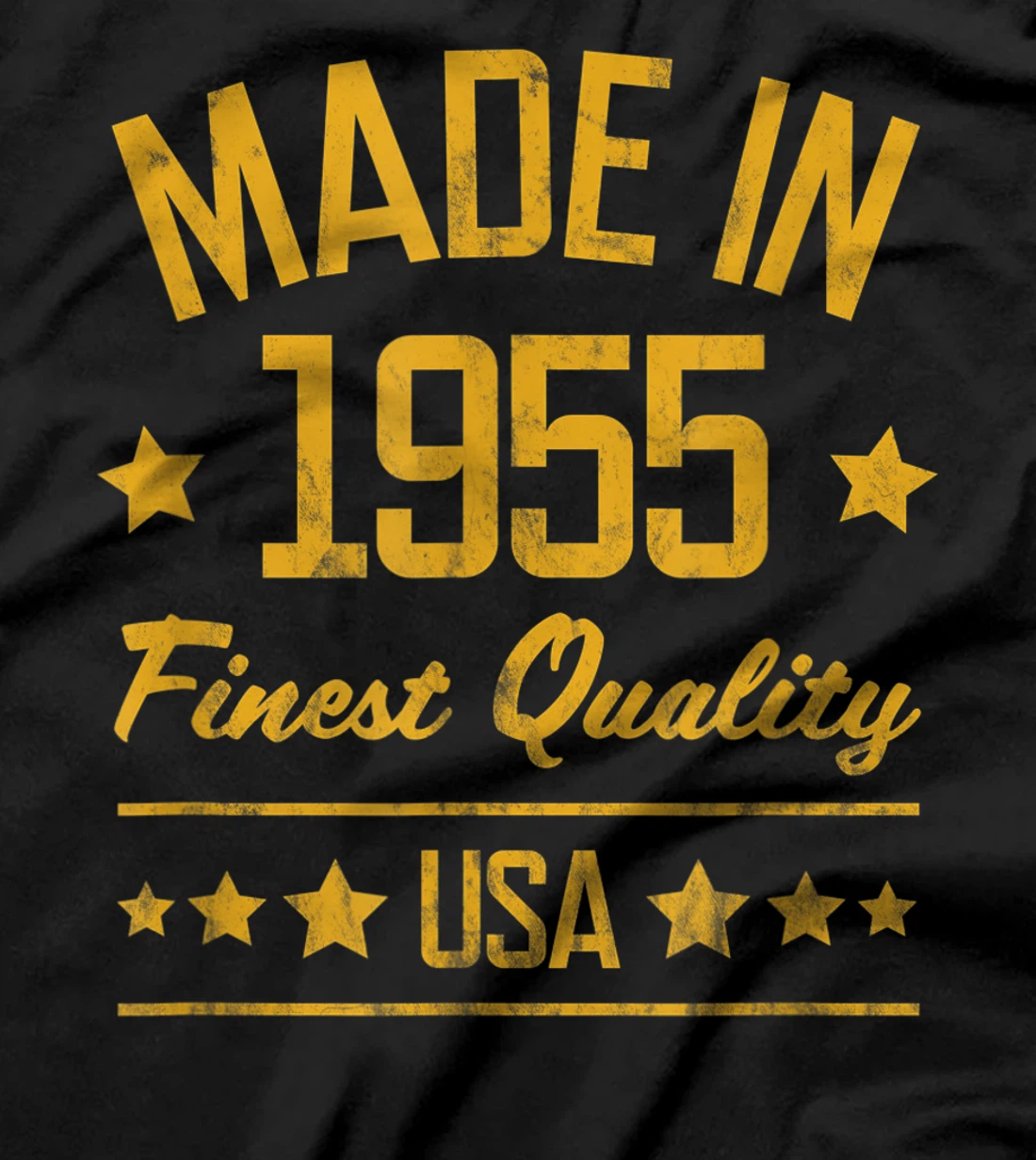Made in 1955 Finest USA Yellow Gold Print T-Shirt, Women T-Shirt