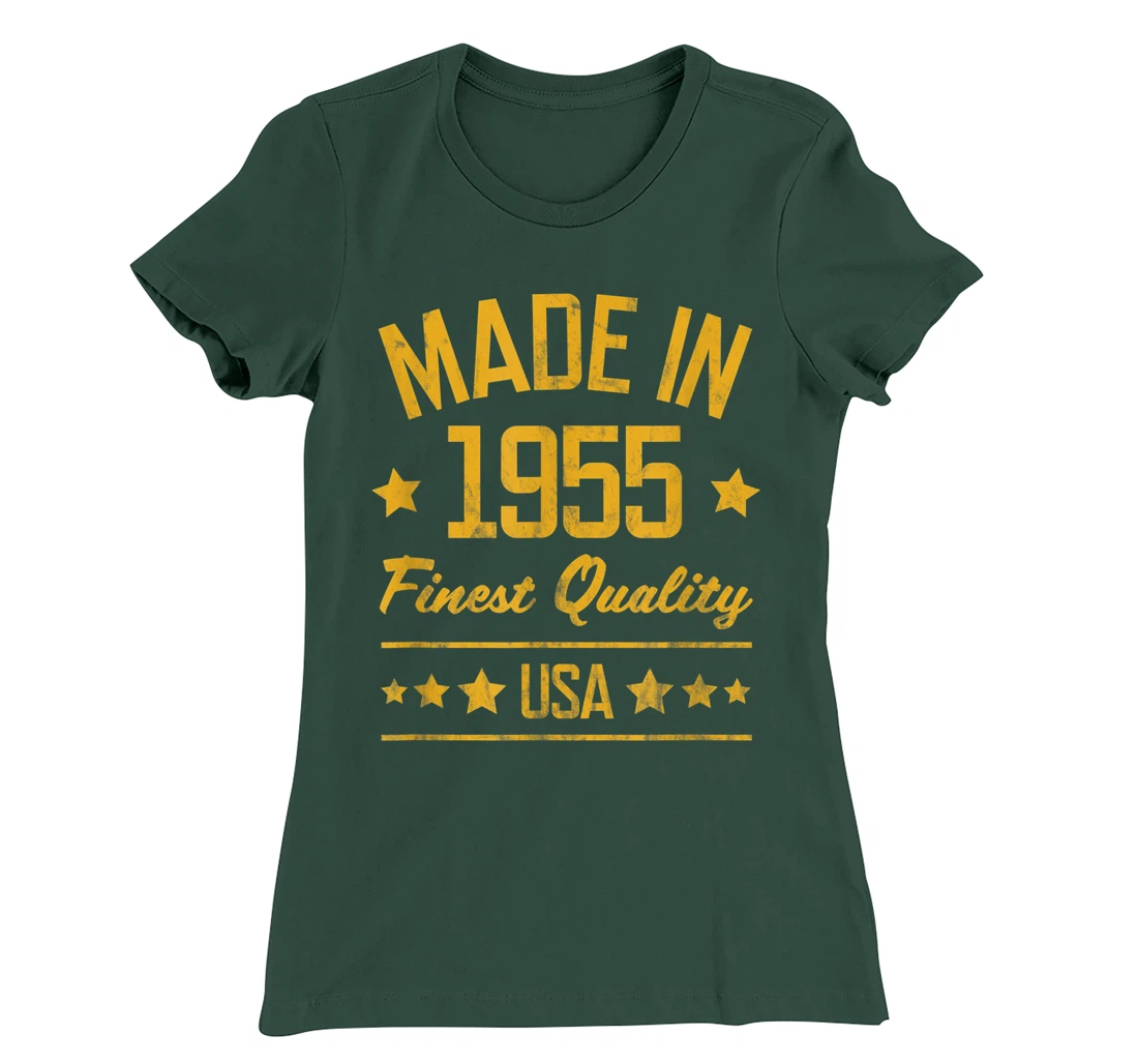 Made in 1955 Finest USA Yellow Gold Print T-Shirt, Women T-Shirt