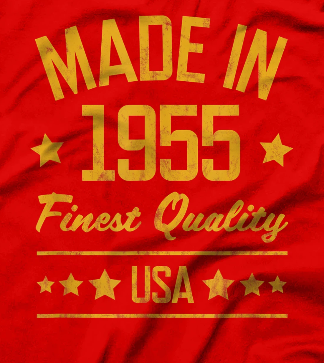 Made in 1955 Finest USA Yellow Gold Print T-Shirt, Women T-Shirt