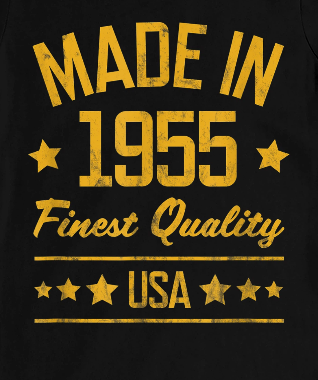 Made in 1955 Finest USA Yellow Gold Print T-Shirt, Women T-Shirt
