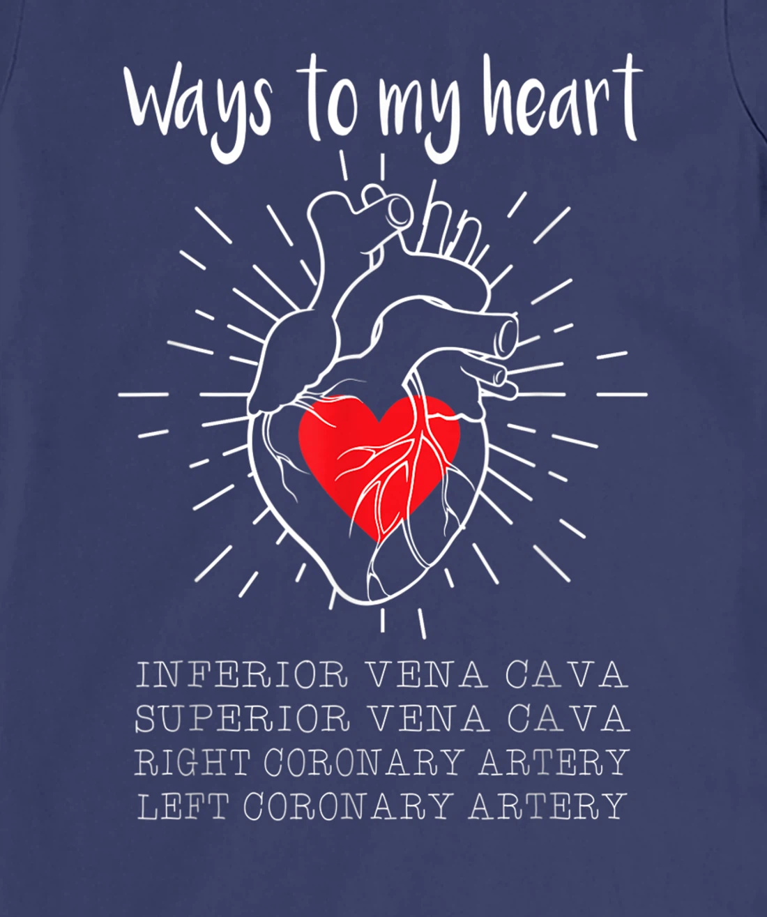 Ways To My Heart Inferior Vena Cava For Cardiologist Surgeon T-Shirt, Women T-Shirt