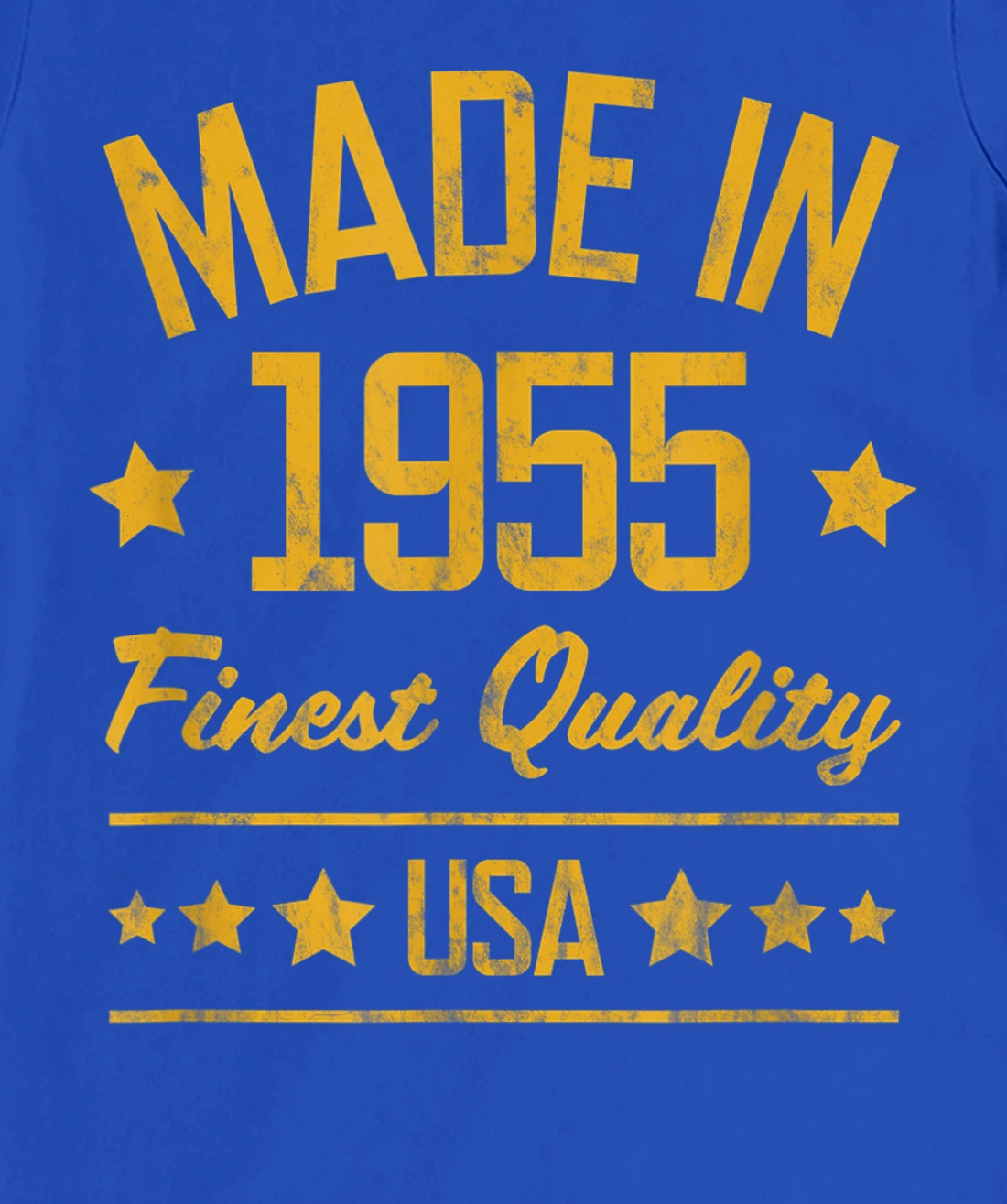 Made in 1955 Finest USA Yellow Gold Print T-Shirt, Women T-Shirt