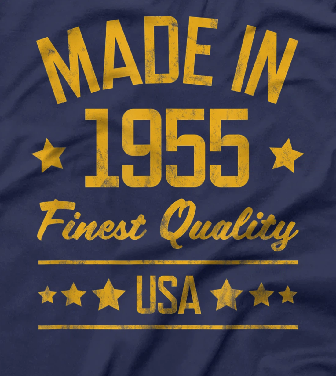 Made in 1955 Finest USA Yellow Gold Print T-Shirt, Women T-Shirt