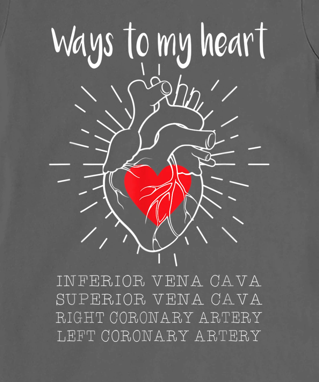 Ways To My Heart Inferior Vena Cava For Cardiologist Surgeon T-Shirt, Women T-Shirt