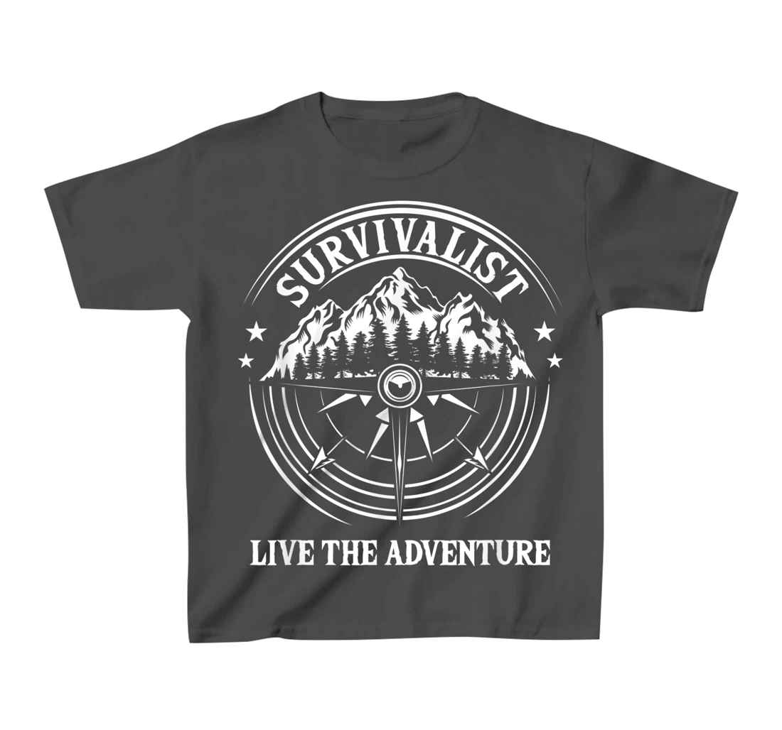 Survivalist Live The Adventure Camper Nature Outdoor Camping T-Shirt, Kid T-Shirt and Women T-Shirt