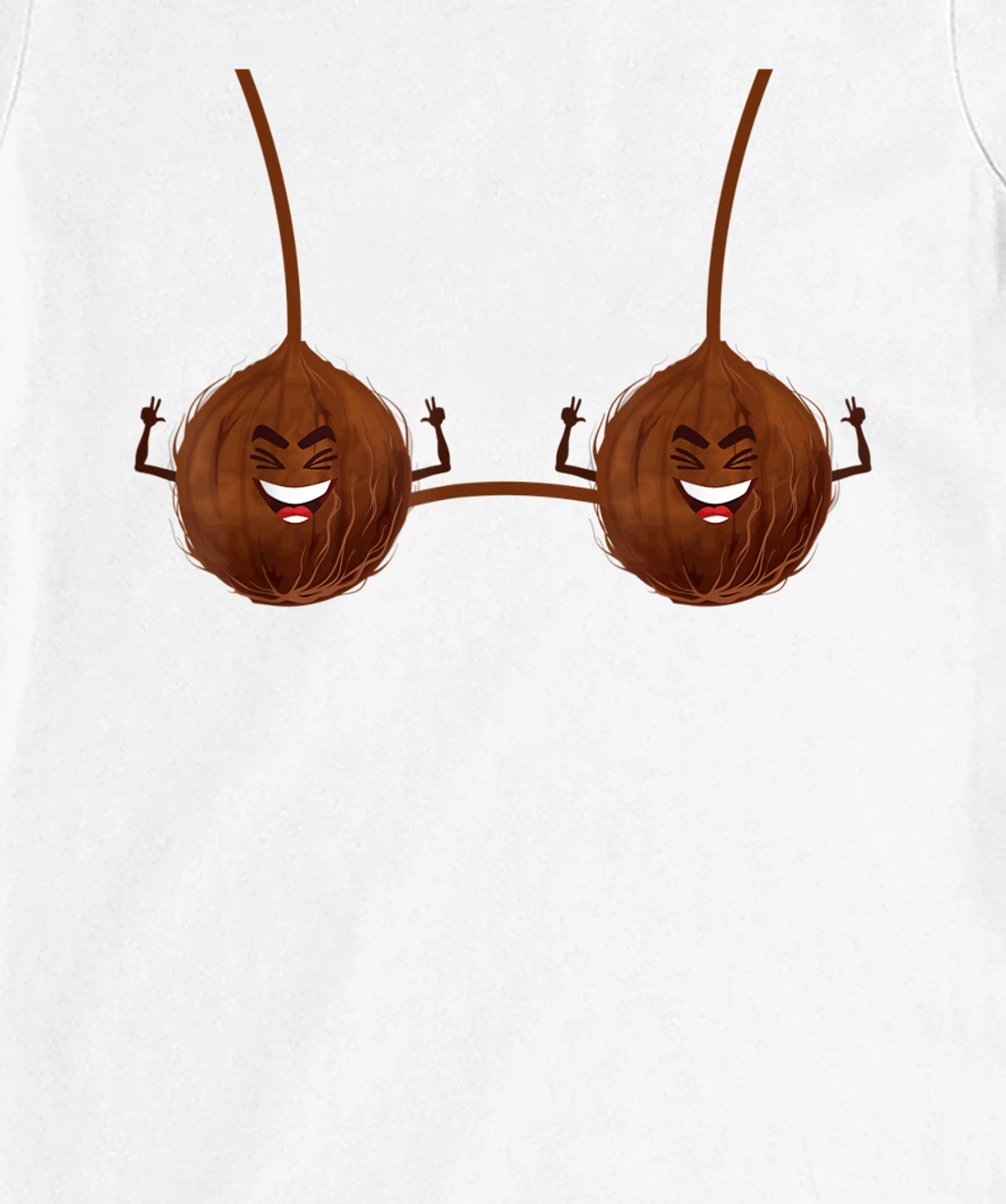 Womens Luau Coconut Bra Aloha Beaches Summer Outfit Distressed T-Shirt, Women T-Shirt