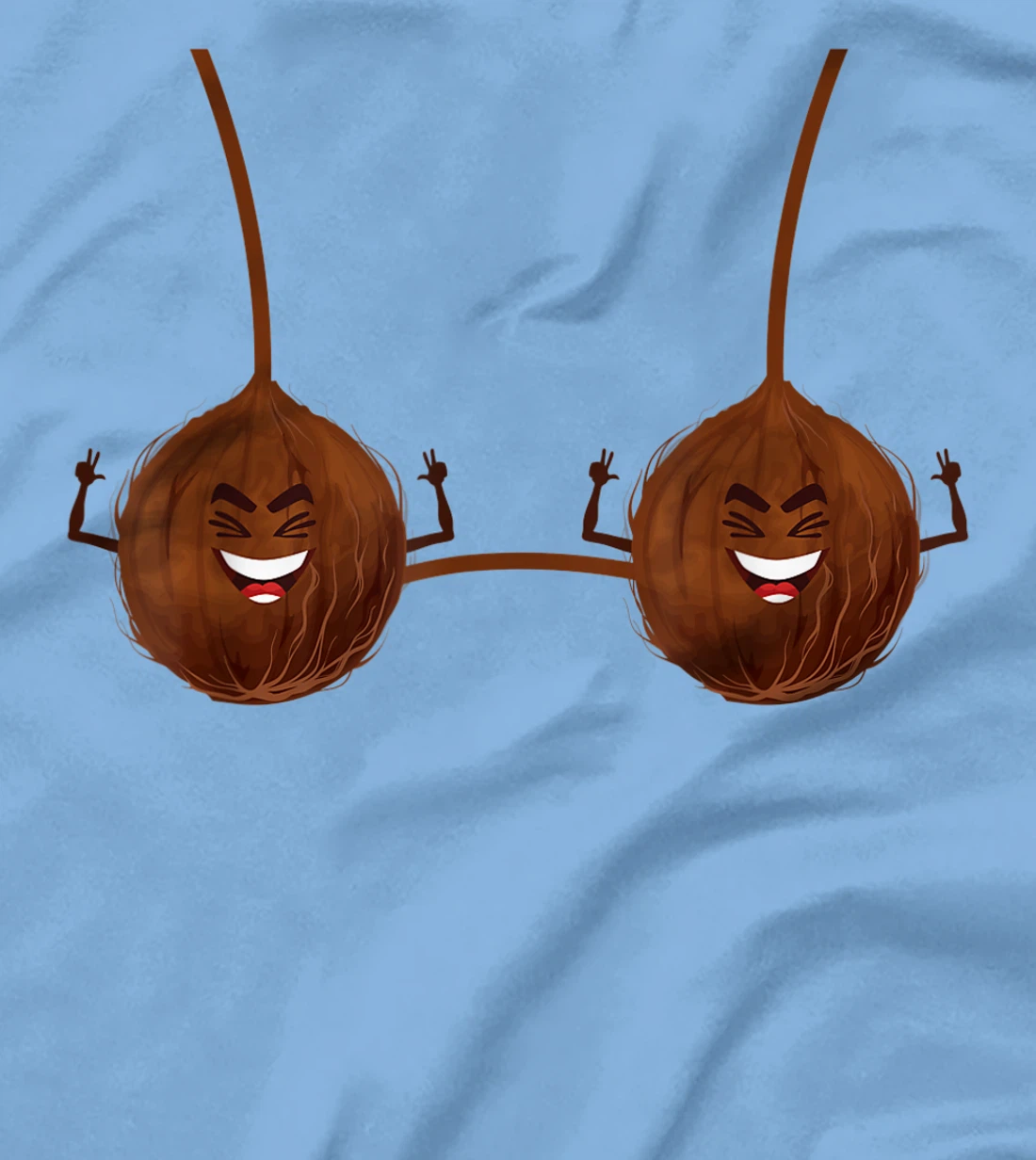 Womens Luau Coconut Bra Aloha Beaches Summer Outfit Distressed T-Shirt, Women T-Shirt