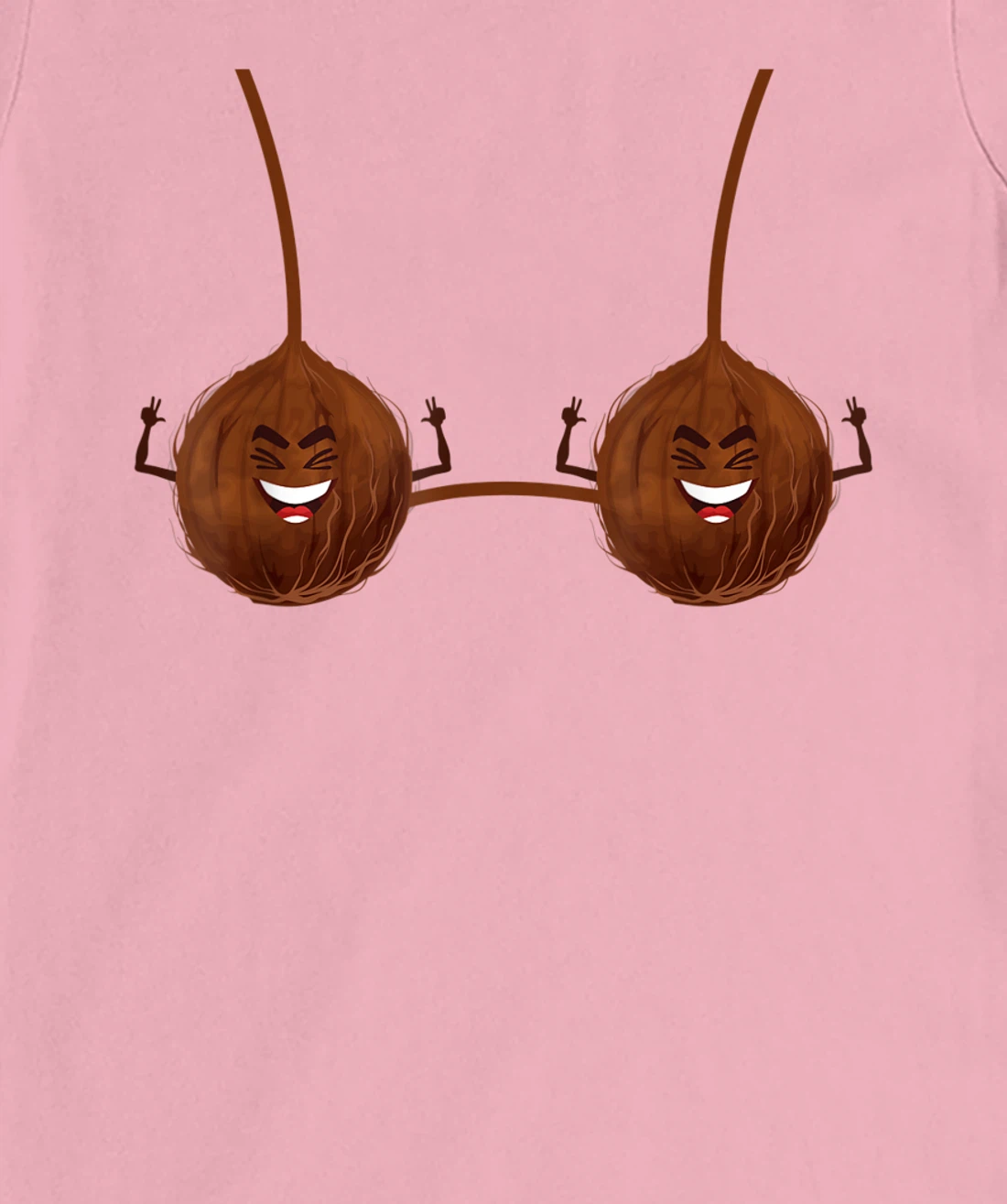 Womens Luau Coconut Bra Aloha Beaches Summer Outfit Distressed T-Shirt, Women T-Shirt